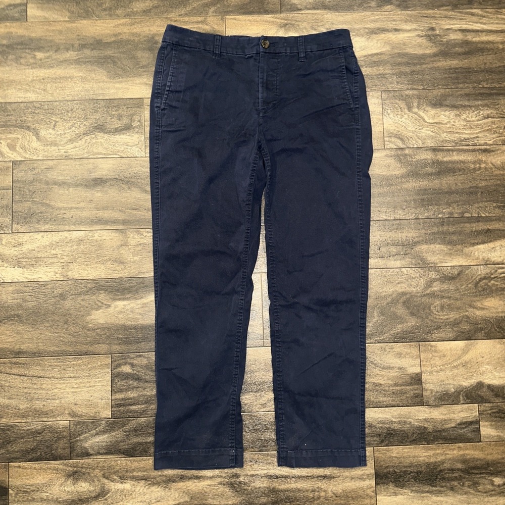 JCREW Chino Pants Regular Straight Leg Women's Size 8 Navy Blue Casual Workwear